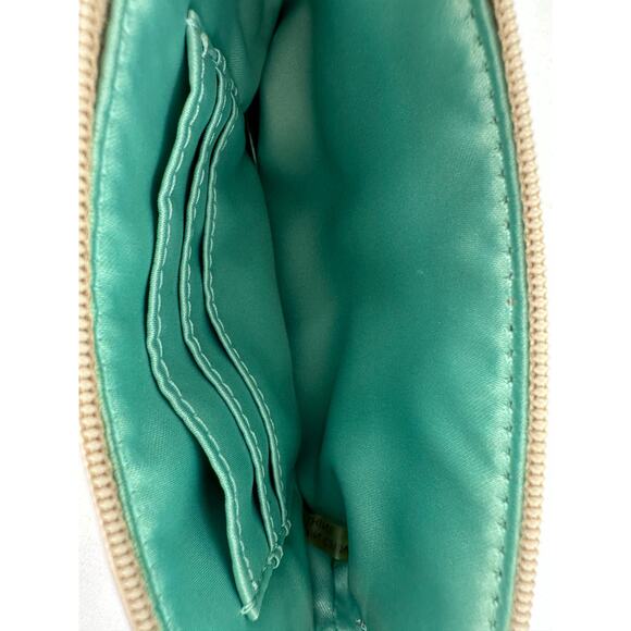 Coach Poppy Embroidered Monogram Small Double Zip Wristlet - Picture 8 of 9